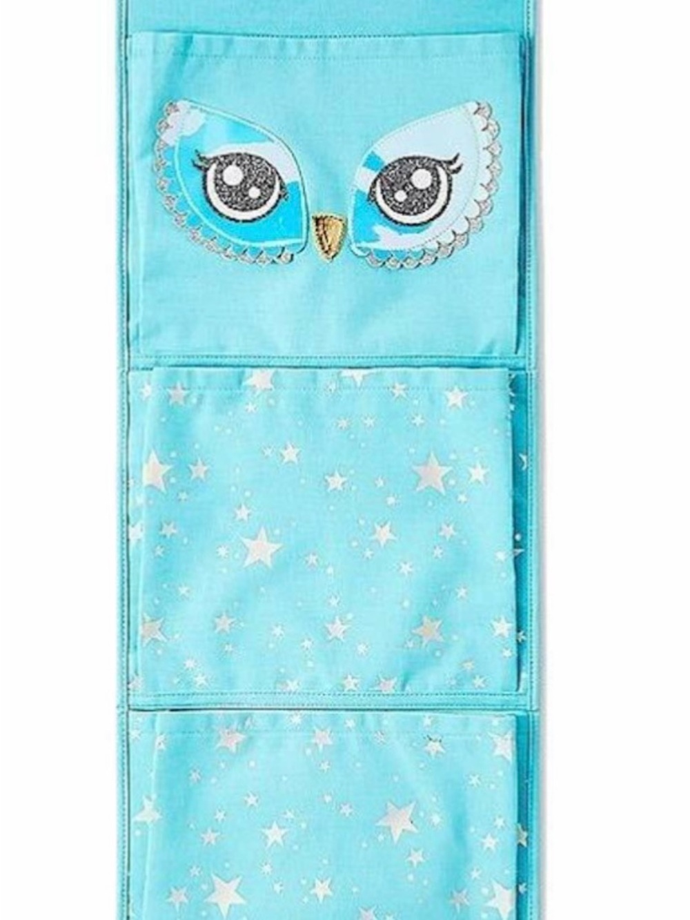 Justice Blue Owl Hanging Pocket Organizer with Star Print